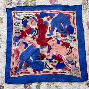 Sezane limited edition blue scarf